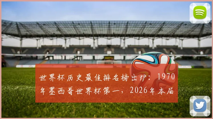 世界杯历史最佳排名榜出炉：1970年墨西哥世界杯第一，2026年本届赛事仅排第十